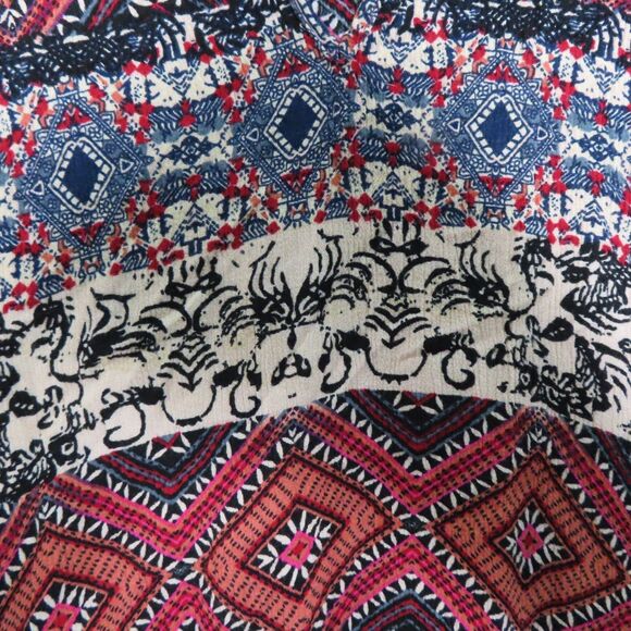 Umgee Mini Dress Large Multicolor Sleeveless Colorful Boho Geometric Pullover - Picture 5 of 10